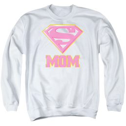 Superman Super Mom Pink - Men's Crewneck Sweatshirt Men's Crewneck Sweatshirt Superman   