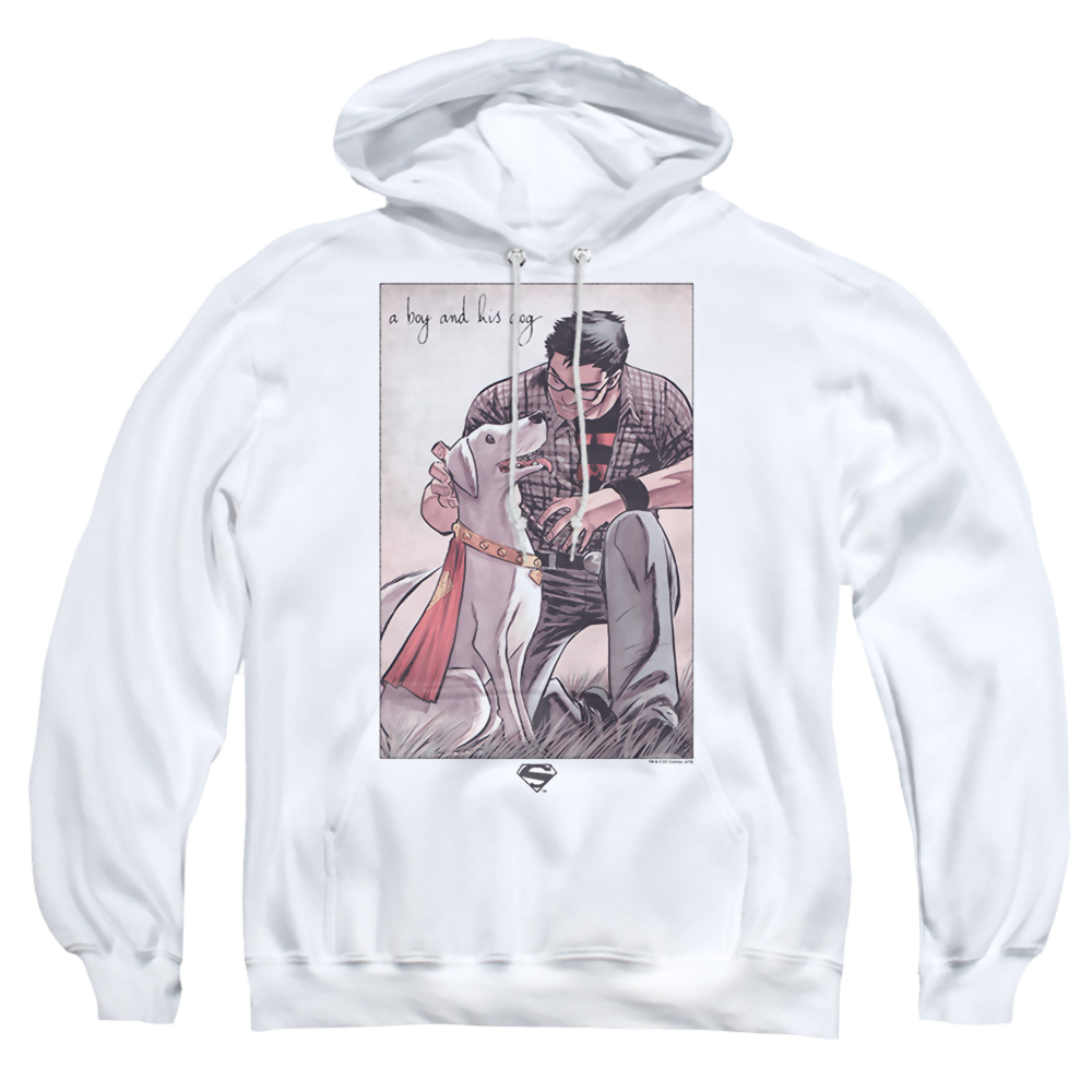 Superman Mans Best Friend - Pullover Hoodie Pullover Hoodie Superman   