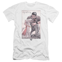 Superman Mans Best Friend - Men's Premium Slim Fit T-Shirt Men's Premium Slim Fit T-Shirt Superman   