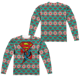 Superman Super Sweater (Front/Back Print) - Men's All-Over Print Long Sleeve Men's All-Over Print Long Sleeve Superman   