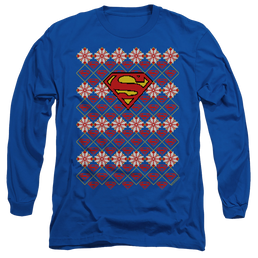 Superman Superman Christmas Sweater - Men's Long Sleeve T-Shirt Men's Long Sleeve T-Shirt Superman   