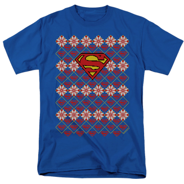 Royal men's regular fit t-shirt with Superman Christmas Sweater graphic