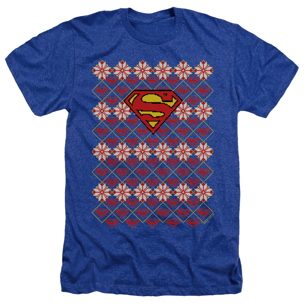 Superman Superman Christmas Sweater - Men's Heather T-Shirt Men's Heather T-Shirt Superman   