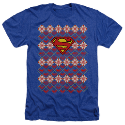 Superman Superman Christmas Sweater - Men's Heather T-Shirt Men's Heather T-Shirt Superman   