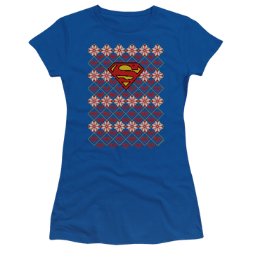 Royal juniors t-shirt with Superman Christmas Sweater graphic