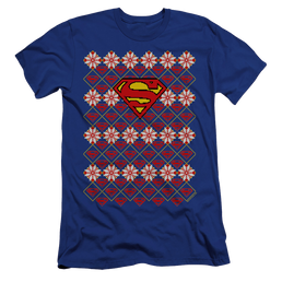 Superman Superman Christmas Sweater - Men's Premium Slim Fit T-Shirt Men's Premium Slim Fit T-Shirt Superman   