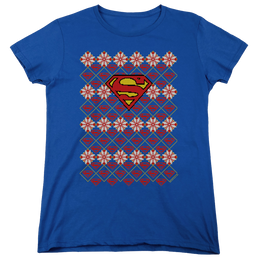 Superman Superman Christmas Sweater - Women's T-Shirt Women's T-Shirt Superman   