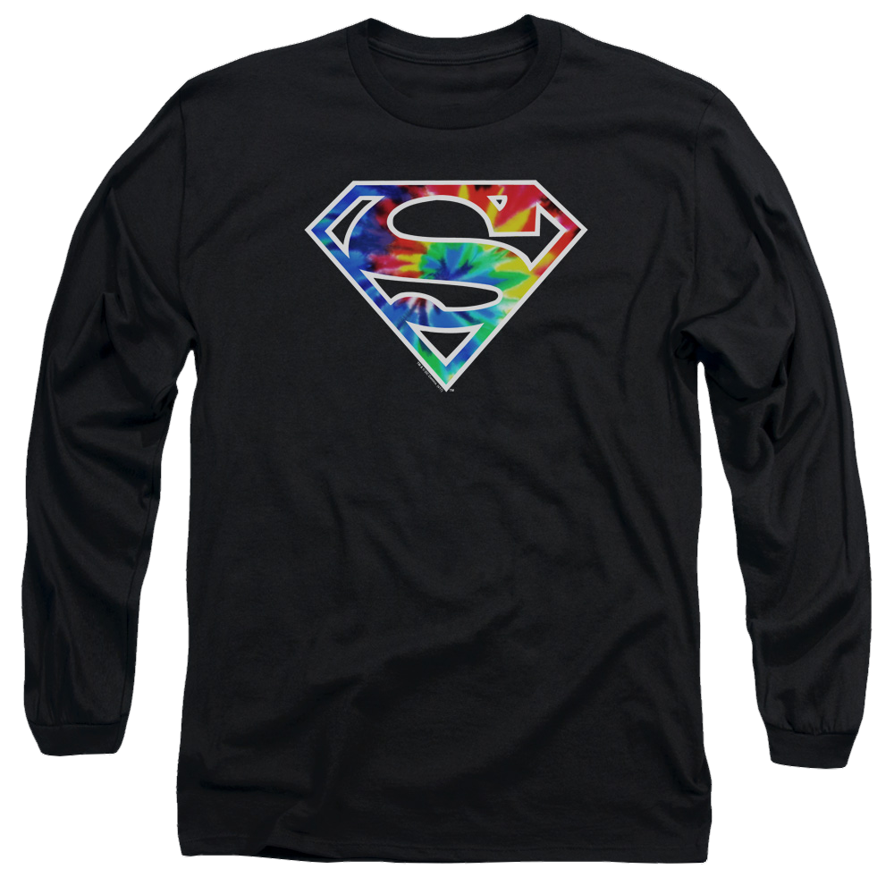 Superman Superman Tie Dye Logo - Men's Long Sleeve T-Shirt Men's Long Sleeve T-Shirt Superman   