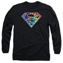 Superman Superman Tie Dye Logo - Men's Long Sleeve T-Shirt Men's Long Sleeve T-Shirt Superman   