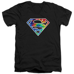 Superman Superman Tie Dye Logo - Men's V-Neck T-Shirt Men's V-Neck T-Shirt Superman   