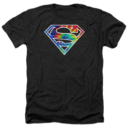 Superman Superman Tie Dye Logo - Men's Heather T-Shirt Men's Heather T-Shirt Superman   