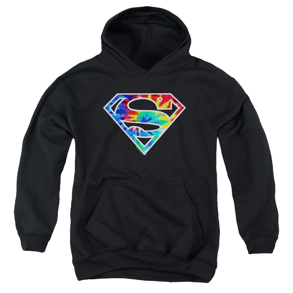 Superman Superman Tie Dye Logo - Youth Hoodie Youth Hoodie (Ages 8-12) Superman   