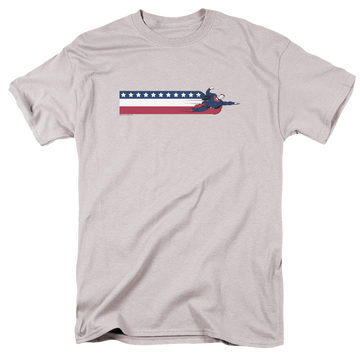 Silver men's regular fit t-shirt with Superman Us graphic