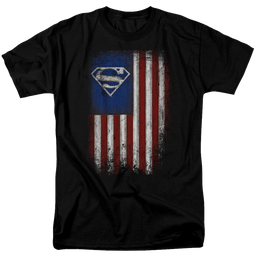 Superman Old Glory Shield - Men's Regular Fit T-Shirt Men's Regular Fit T-Shirt Superman   