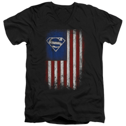Superman Old Glory Shield - Men's V-Neck T-Shirt Men's V-Neck T-Shirt Superman   