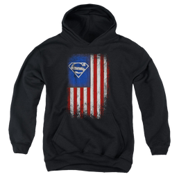 Superman Old Glory Shield - Youth Hoodie Youth Hoodie (Ages 8-12) Superman   