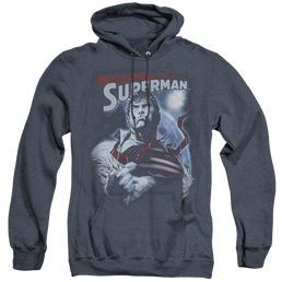 Superman Honor And Protect - Heather Pullover Hoodie Heather Pullover Hoodie Superman   