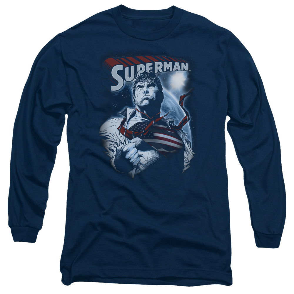 Superman Honor And Protect - Men's Long Sleeve T-Shirt Men's Long Sleeve T-Shirt Superman   