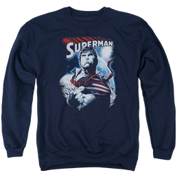 Superman Honor And Protect - Men's Crewneck Sweatshirt Men's Crewneck Sweatshirt Superman   