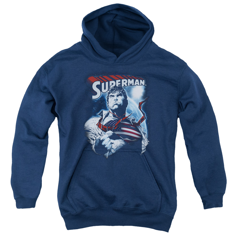 Superman Honor And Protect - Youth Hoodie Youth Hoodie (Ages 8-12) Superman   