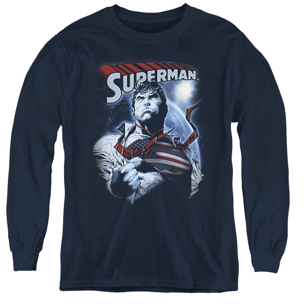 Superman Honor And Protect - Youth Long Sleeve T-Shirt Youth Long Sleeve T-Shirt Superman   