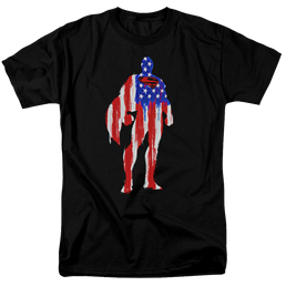 Superman Flag Silhouette - Men's Regular Fit T-Shirt Men's Regular Fit T-Shirt Superman   