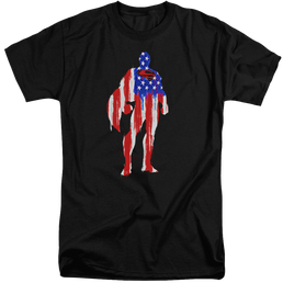 Superman Flag Silhouette - Men's Tall Fit T-Shirt Men's Tall Fit T-Shirt Superman   