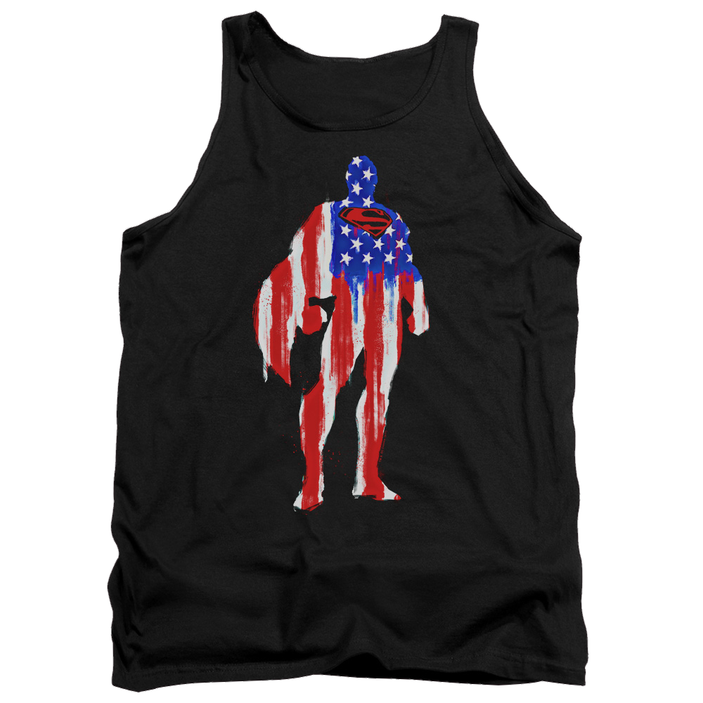 Superman Flag Silhouette - Men's Tank Top Men's Tank Superman   