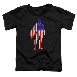 Superman Flag Silhouette - Toddler T-Shirt Toddler T-Shirt Superman   