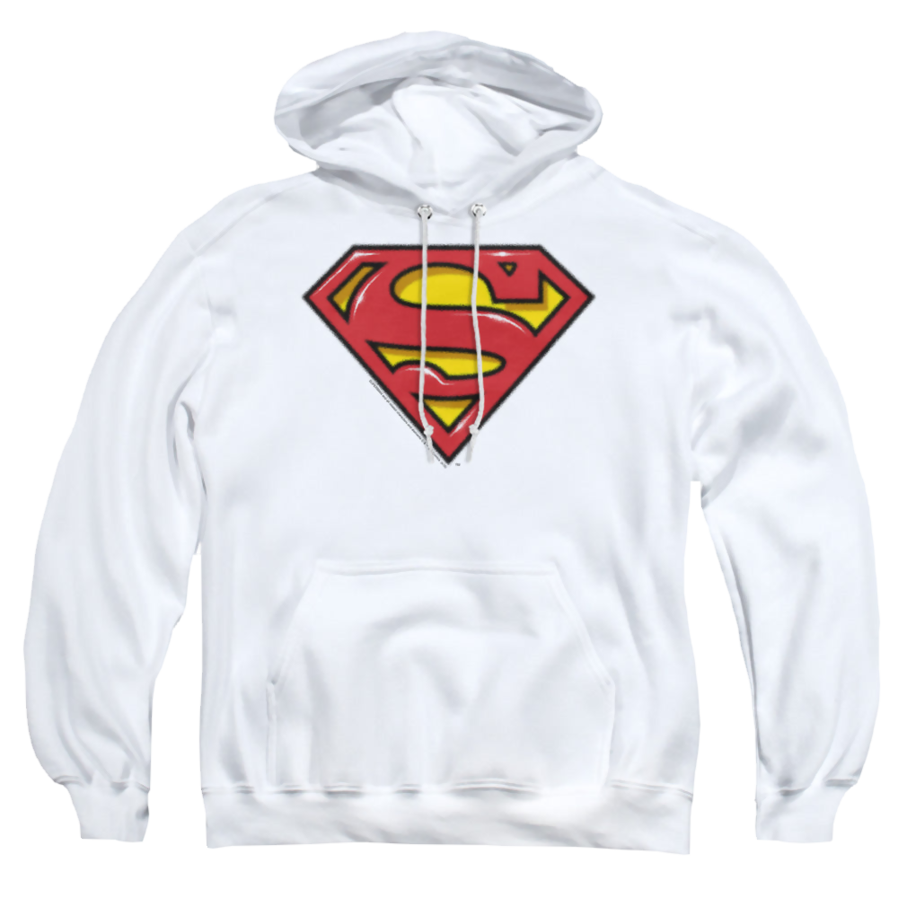 Superman Airbrush Shield - Pullover Hoodie Pullover Hoodie Superman   