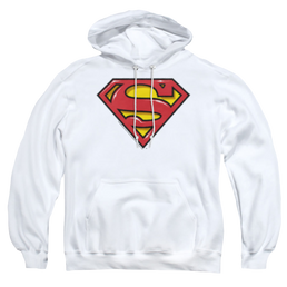 Superman Airbrush Shield - Pullover Hoodie Pullover Hoodie Superman   