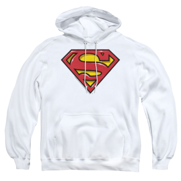 Superman Airbrush Shield - Pullover Hoodie Pullover Hoodie Superman   