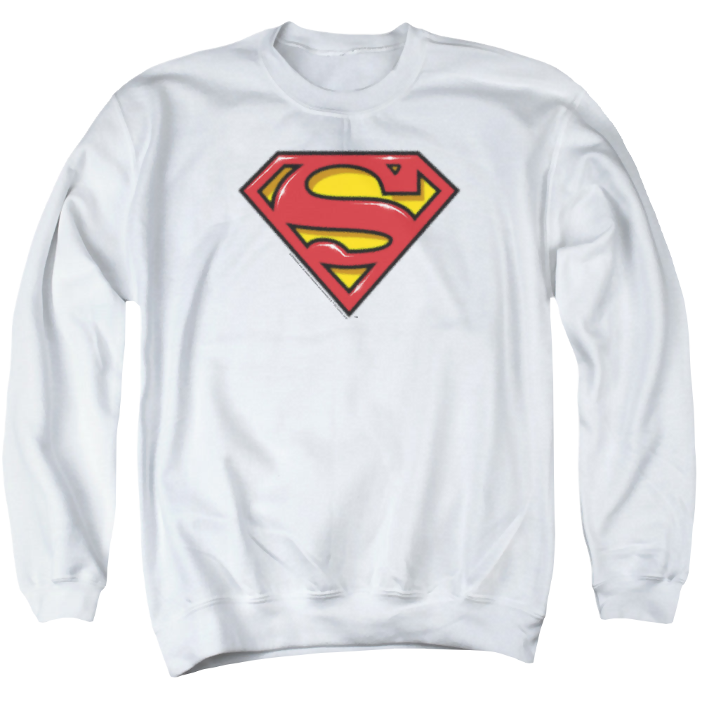 Superman Airbrush Shield - Men's Crewneck Sweatshirt Men's Crewneck Sweatshirt Superman   