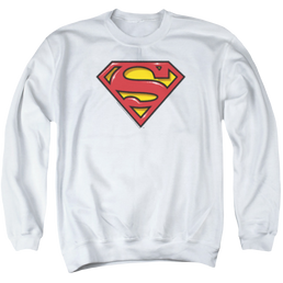 Superman Airbrush Shield - Men's Crewneck Sweatshirt Men's Crewneck Sweatshirt Superman   