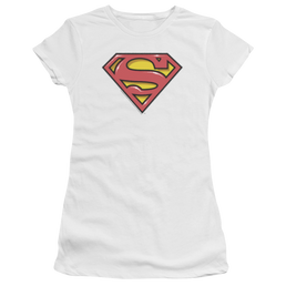 Superman Airbrush Shield - Juniors T-Shirt Juniors T-Shirt Superman   