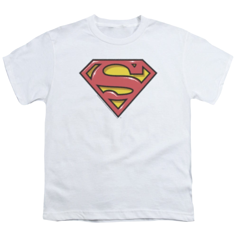 Superman Airbrush Shield - Youth T-Shirt Youth T-Shirt (Ages 8-12) Superman   