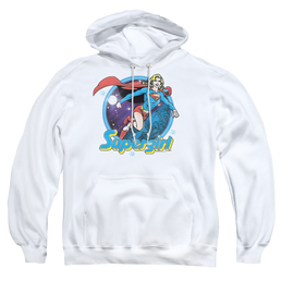 Superman Supergirl Airbrush - Pullover Hoodie Pullover Hoodie Superman   