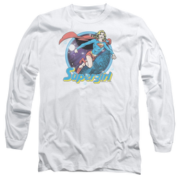 Superman Supergirl Airbrush - Men's Long Sleeve T-Shirt Men's Long Sleeve T-Shirt Superman   