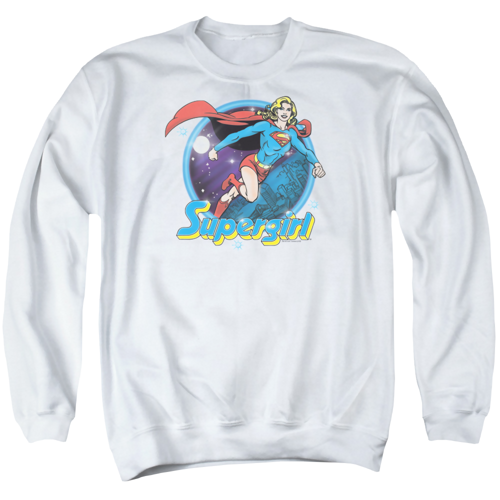 Superman Supergirl Airbrush - Men's Crewneck Sweatshirt Men's Crewneck Sweatshirt Superman   