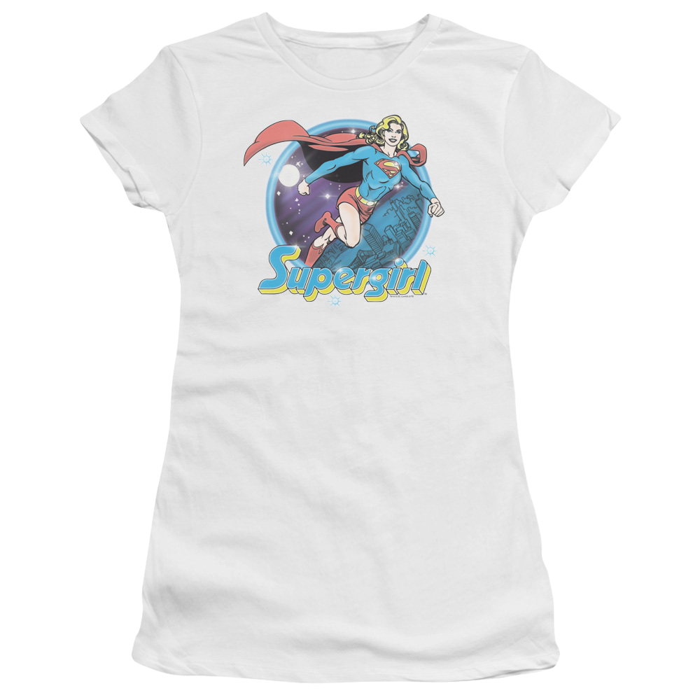 Superman Supergirl Airbrush - Juniors T-Shirt Juniors T-Shirt Superman   