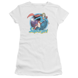 Superman Supergirl Airbrush - Juniors T-Shirt Juniors T-Shirt Superman   