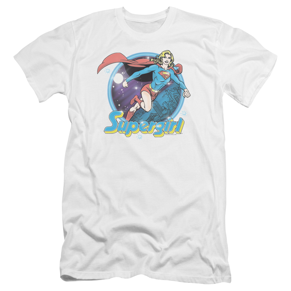 Superman Supergirl Airbrush - Men's Premium Slim Fit T-Shirt Men's Premium Slim Fit T-Shirt Superman   