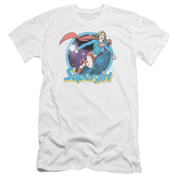 Superman Supergirl Airbrush - Men's Premium Slim Fit T-Shirt Men's Premium Slim Fit T-Shirt Superman   