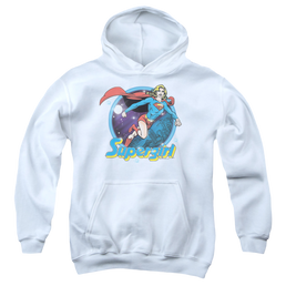 Superman Supergirl Airbrush - Youth Hoodie Youth Hoodie (Ages 8-12) Superman   