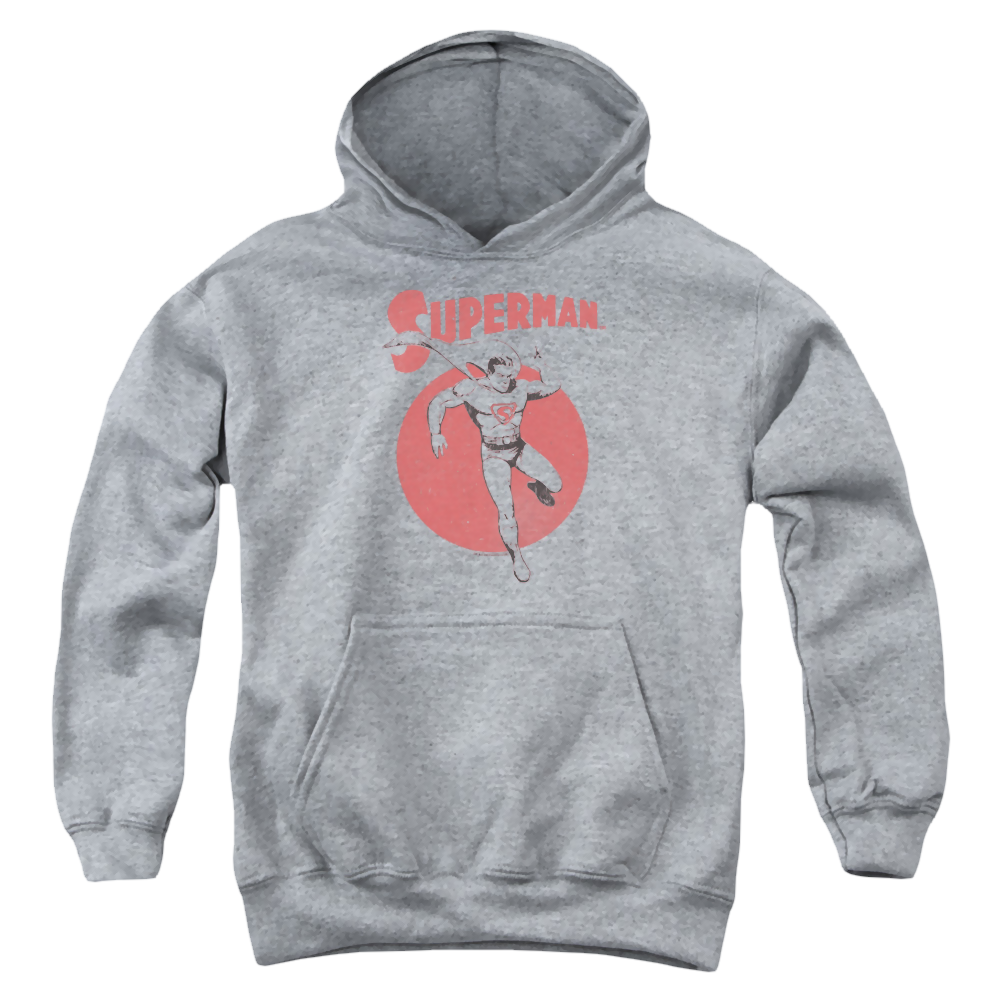 Superman Vintage Sphere - Youth Hoodie Youth Hoodie (Ages 8-12) Superman   