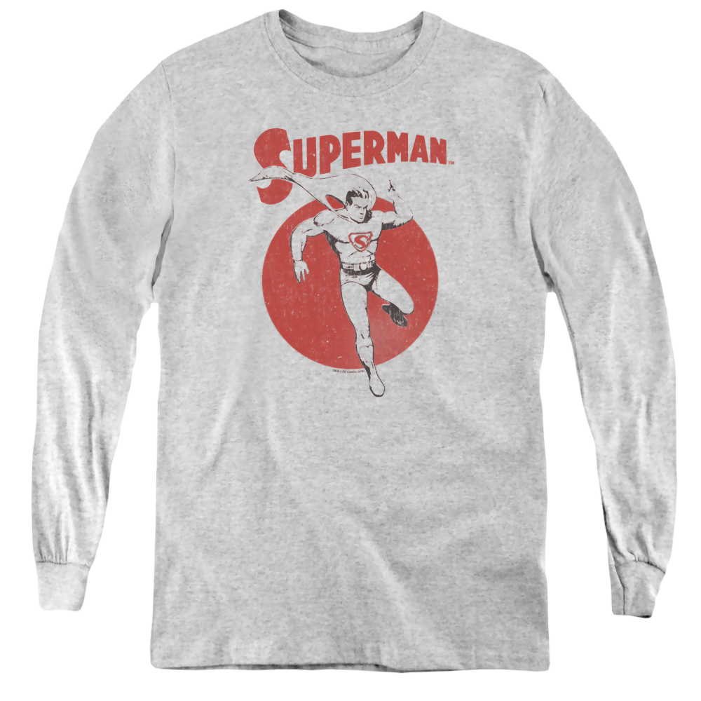 Superman Vintage Sphere - Youth Long Sleeve T-Shirt Youth Long Sleeve T-Shirt Superman   
