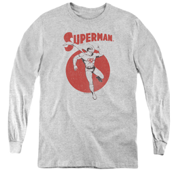 Superman Vintage Sphere - Youth Long Sleeve T-Shirt Youth Long Sleeve T-Shirt Superman   