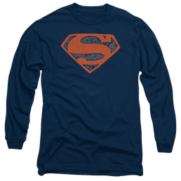 Superman Vintage Shield Collage - Men's Long Sleeve T-Shirt Men's Long Sleeve T-Shirt Superman   
