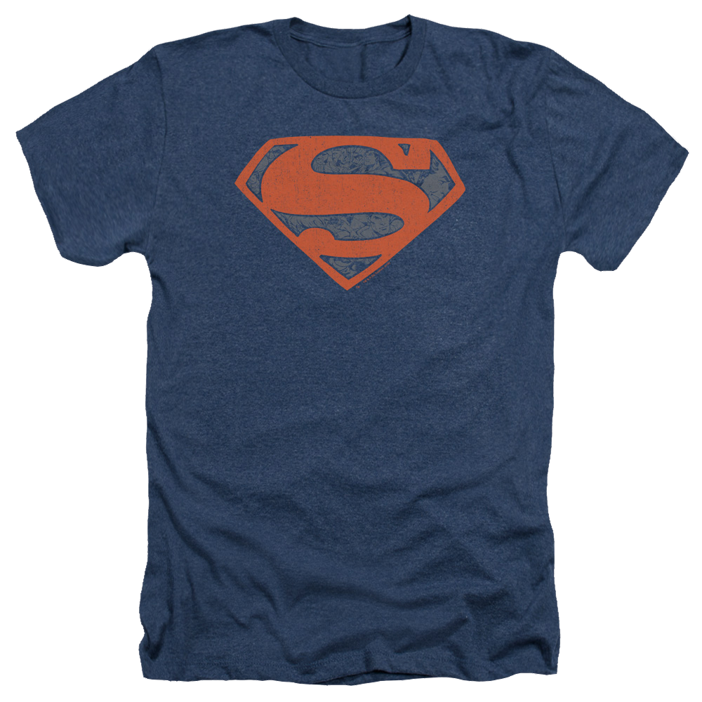 Superman Vintage Shield Collage - Men's Heather T-Shirt Men's Heather T-Shirt Superman   