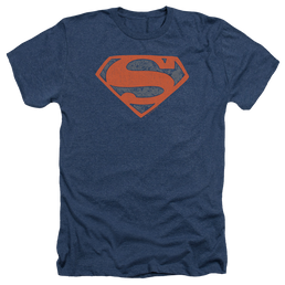 Superman Vintage Shield Collage - Men's Heather T-Shirt Men's Heather T-Shirt Superman   